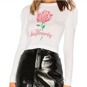 Wildfox Wallflowering Mia Long Sleeved Tee NWT